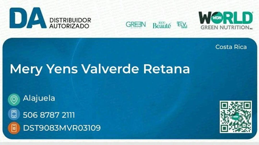 Carnet de distribuidor autorizado World Green Nutrition